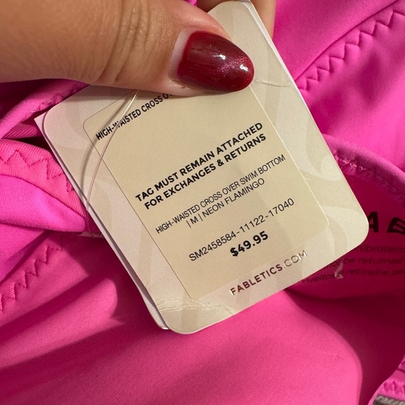 Fabletics High-Waisted Cross Over Swim Bottom Sz medium - Picture 6 of 6